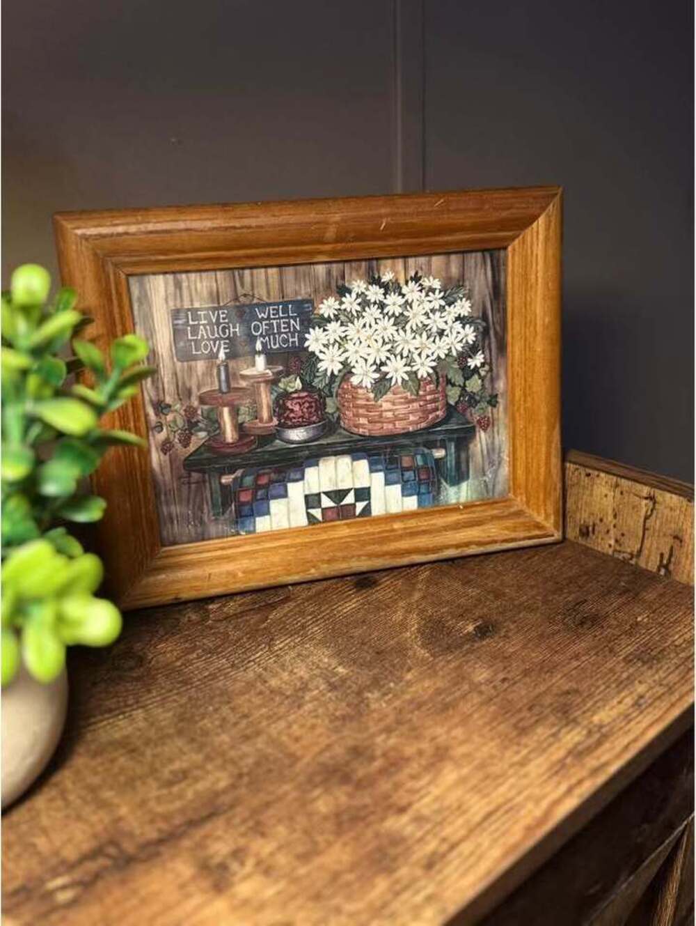 Laurie Korsgaden 'Country Living' Framed Art, 9x7"